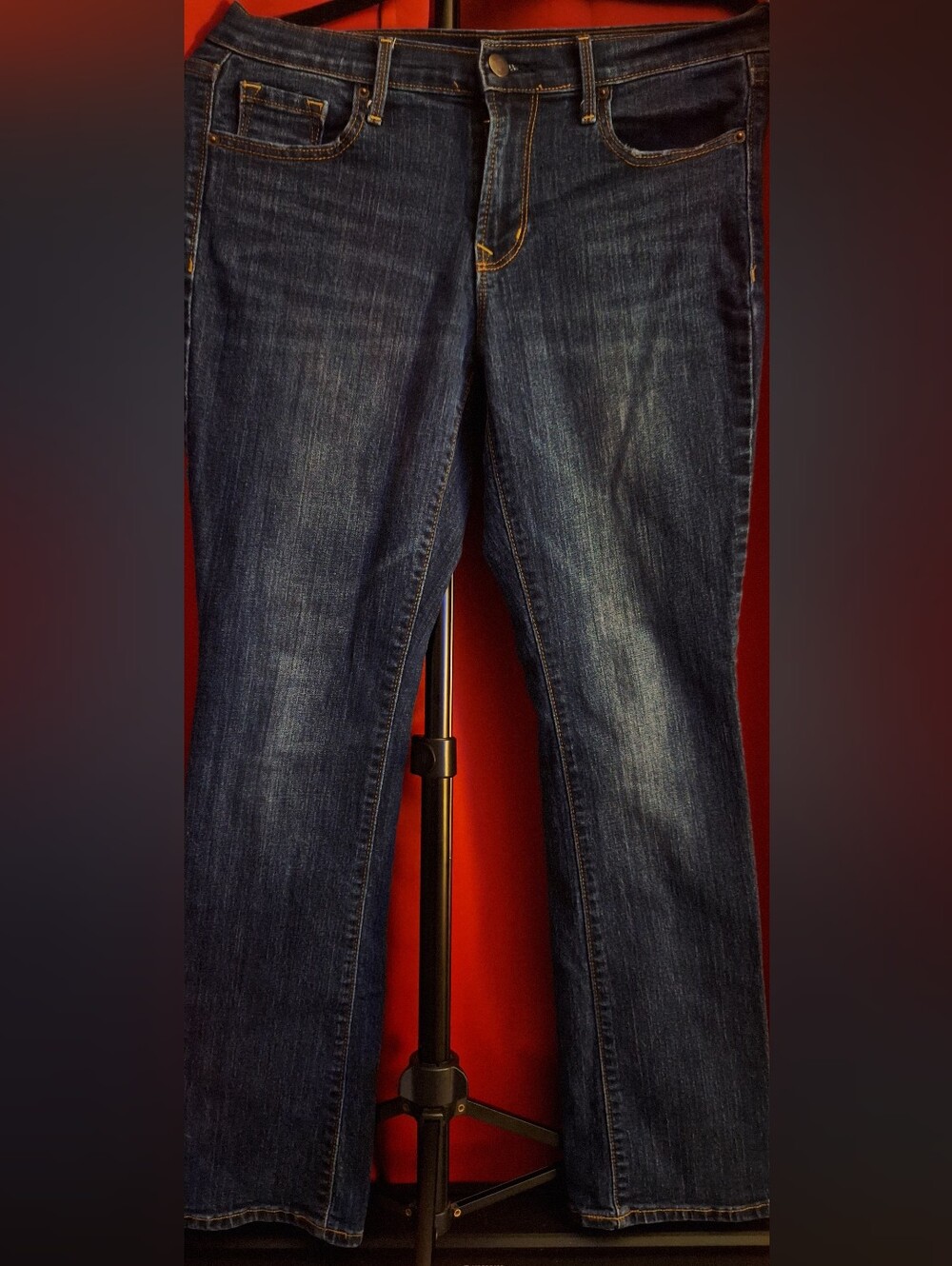 Old Navy Dark Blue Straight-Leg Women’s Jeans